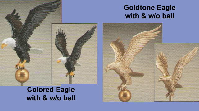 Colored Eagle on Gold Ball