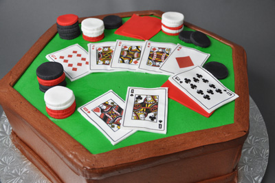 Poker Table Groom's Cake