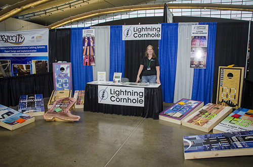 Lightning Cornhole Booth 