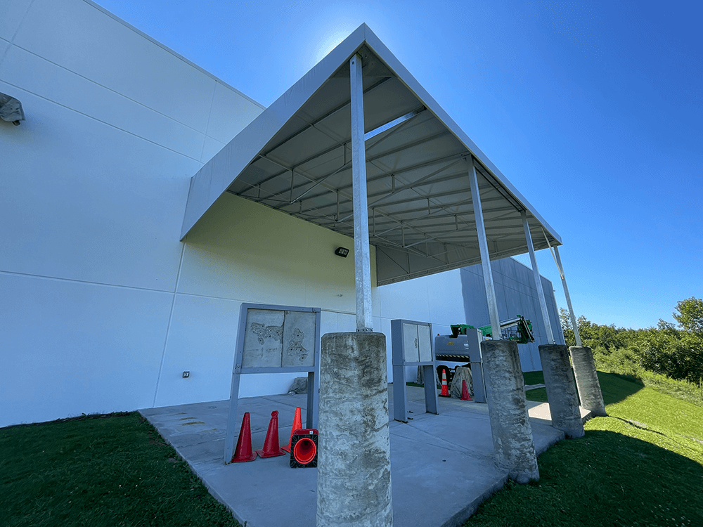 Industrial Metal Awning