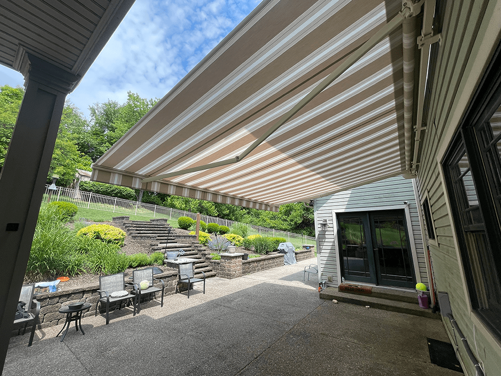 Retractable Awning Installed On Patio