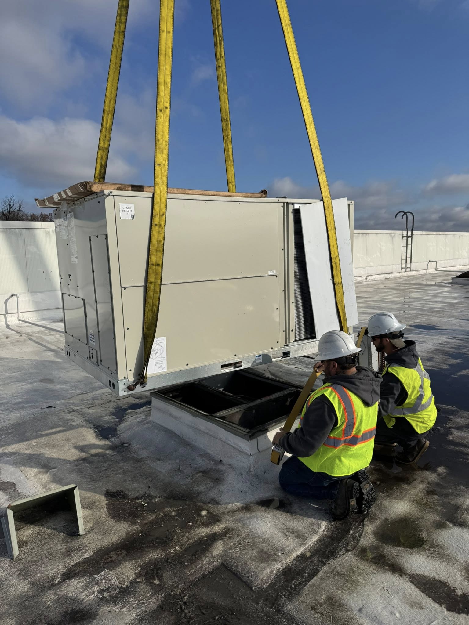 Commercial HVAC Unit Installed On Rooftop